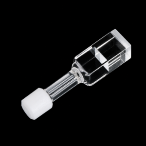(MQQFL077) Quartz Screw-Top Cuvette, 8 mm path, 500 µL nominal capacity, Raised-Base Sample Chamber