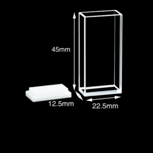 (MQQFL024) JGS1 Quartz Fluorescence Cuvette, 20/10 mm Dual Path, 7 mL, Five-Sided Optical Windows