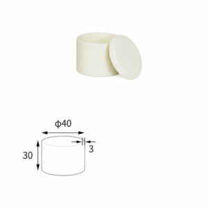 (MQACR361) Cylindrical Alumina Crucible with Lid, Ø40 × 30 mm, 23 mL