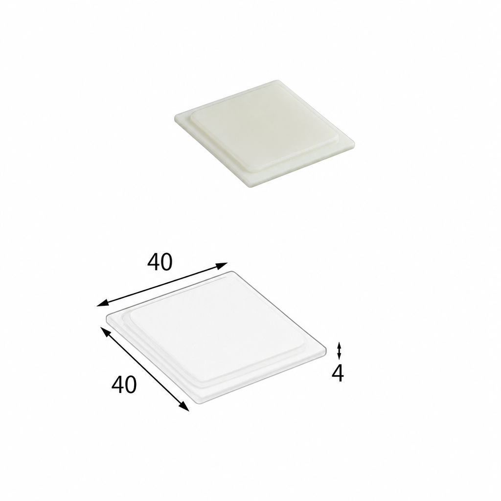 (MQAAC038) Inner-fitting Alumina Crucible Lid, 40 × 40 × 4 mm