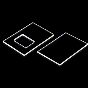 Quartz XRD Sample Holder with Cover, 55 × 35 × 1.6 mm, 20 × 16 mm Opening, MQXRD011