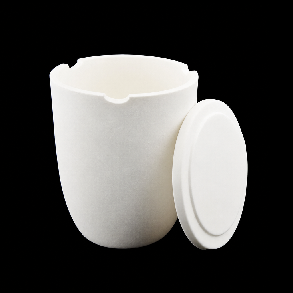 (MQACR023) Arc-shaped Alumina Crucible with Lid, 500 mL