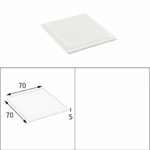 (MQAAC049) Inner-fitting Alumina Crucible Lid, 70 × 70 × 5 mm