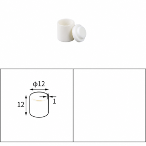(MQACR247) Cylindrical Alumina Crucible with Lid, Ø12 × 12 mm, 1 mL