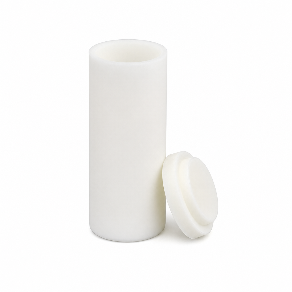 (MQACR242) Cylindrical Alumina Crucible with Lid, Ø18 × 40 mm, 7 mL