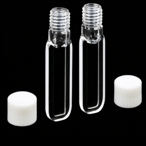 (MQQSC019) Quartz Screw-Top Cuvette, 1 mm path, Thick-Wall Short-Path Body, Pack of 2