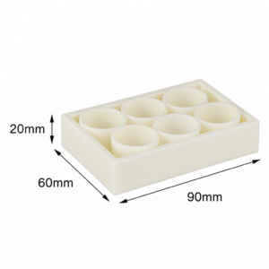 (MQACR230) Alumina Crucible Set, 90 × 60 × 20 mm, 6 Small Crucibles