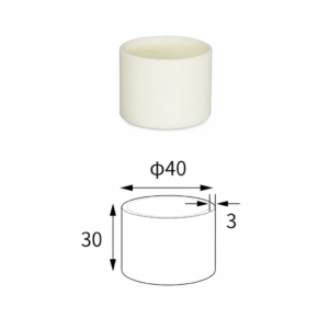 (MQACR480) Cylindrical Alumina Crucible, Ø40 × 30 mm, 23 mL