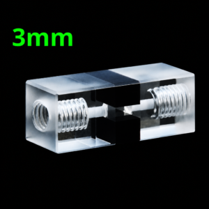 (MQQSC043) Quartz Flow Cell, 3 mm path, 54 µL nominal capacity, Opposed Threaded Ports
