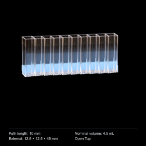 (MQPCU007) Plastic Standard Cuvette, Disposable Sample Chamber, Pack of 10
