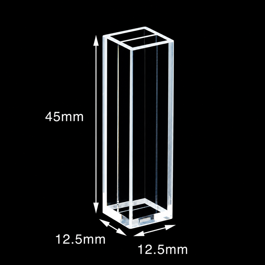MQQFL018 quartz Tandem Cuvette with two chambers and a 0.5 mm partition