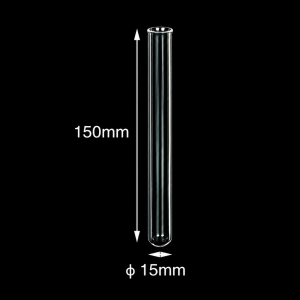 (MQQTT033) Quartz Round-Bottom Test Tube, Ø15 × 150 mm, 15 mL, 1 Piece