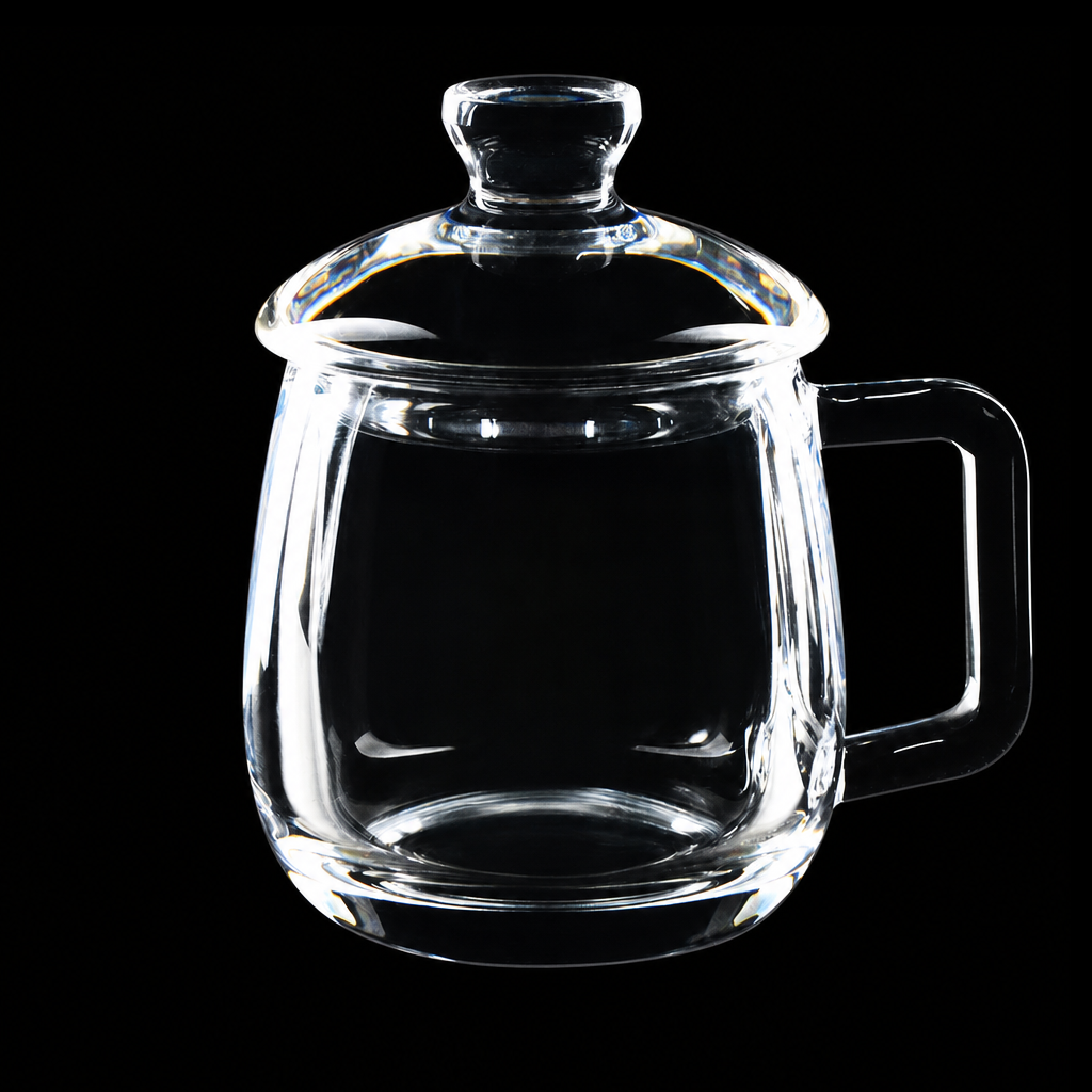 (MQQCR028) JGS1 Quartz Cup with Handle and Lid, 1 Piece