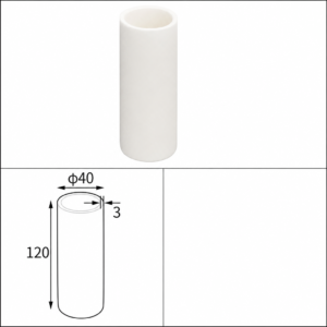 (MQACR438) Cylindrical Alumina Crucible, Ø40 × 120 mm, 105 mL