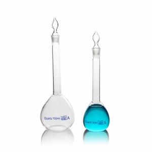 (MQQFS011) Quartz Volumetric Flask with Stopper, 25 mL, 1 Piece
