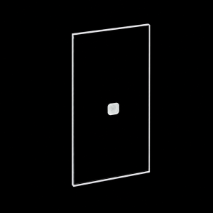 Glass XRD Sample Holder, 55 × 35 × 2 mm, 5 × 5 mm Square Sample Well, 1 Piece, MQXRD053