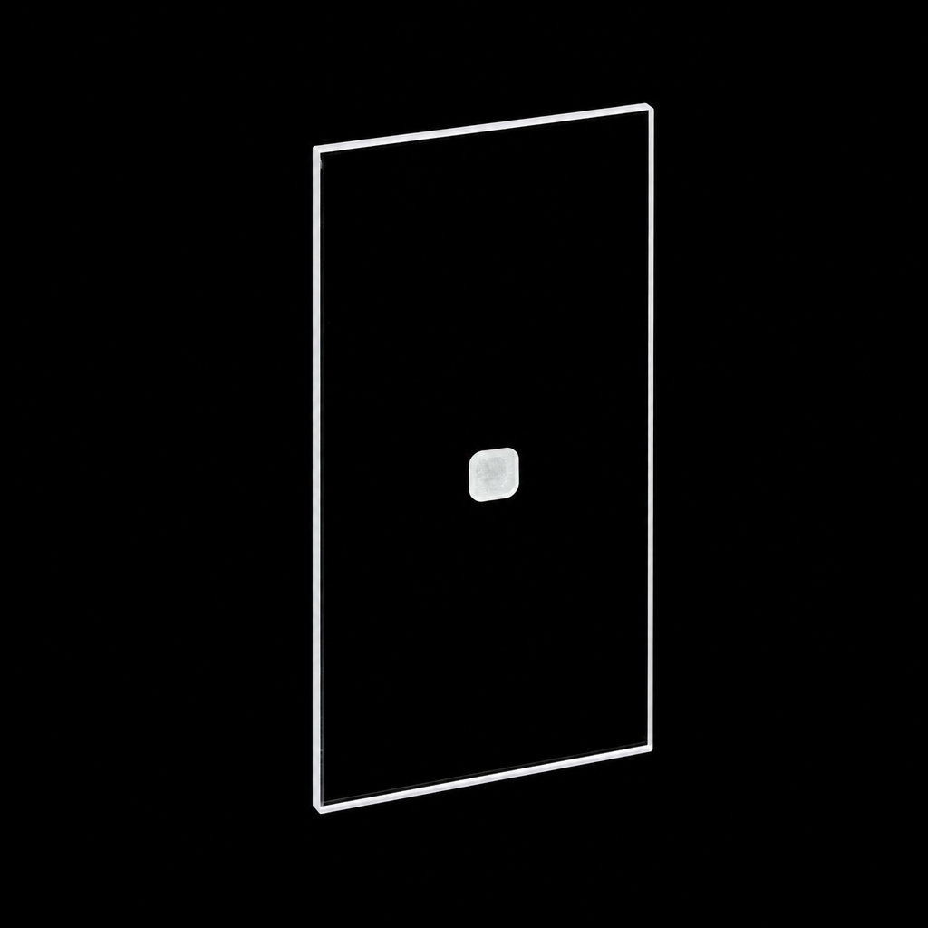 Glass XRD Sample Holder, 55 × 35 × 2 mm, 5 × 5 mm Square Sample Well, 1 Piece, MQXRD053