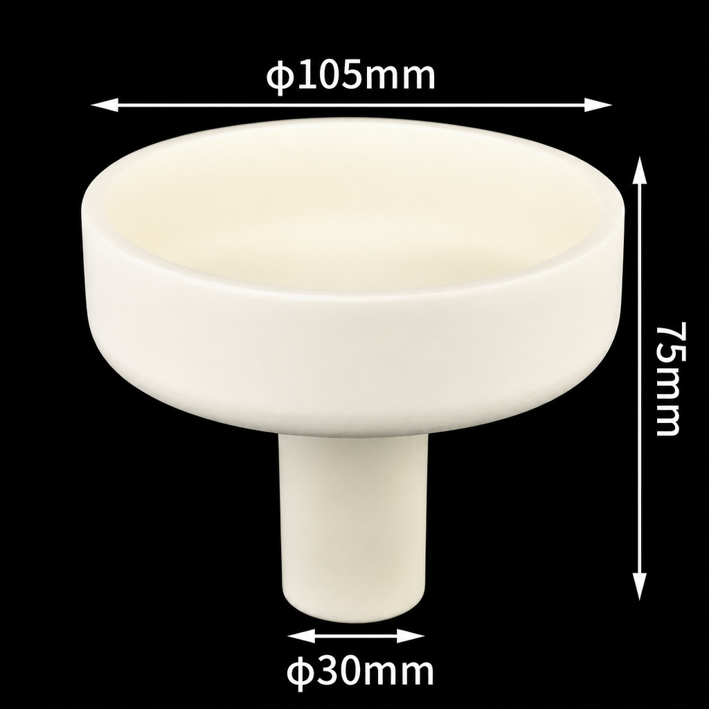 (MQACR024) Alumina Funnel, Ø105 × 75 mm