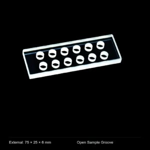 (MQQFL015) Quartz Reflectance Sample Cell, Multiple 6 mm Diameter, 5 mm Deep Recesses