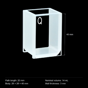 (MQGSC009) Glass Standard Cuvette, 96-G-20 Style Chamber