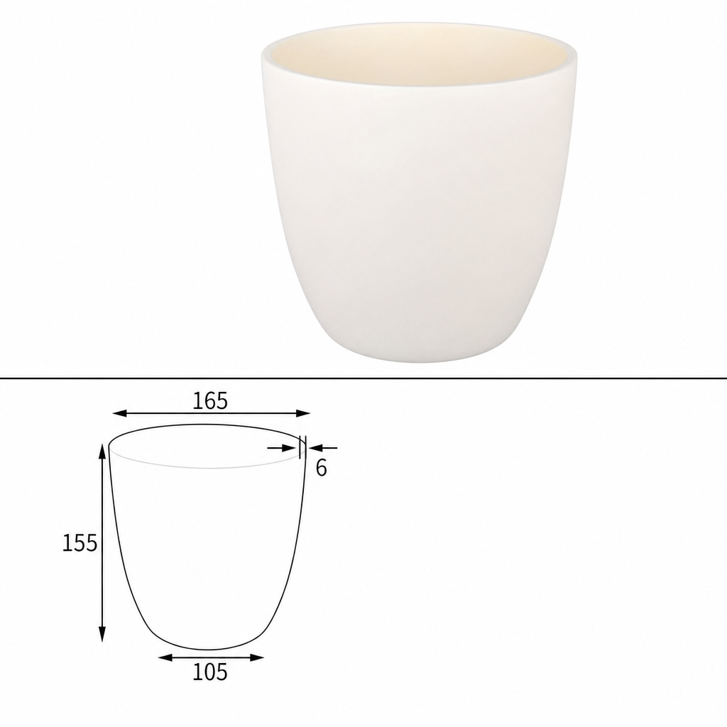 (MQACR134) Arc-shaped Alumina Crucible, 2200 mL, Low Form