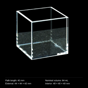 (MQQHC012) Quartz High-Capacity Cuvette, 40 mm Path, No Lid, Five-Sided Optical Windows