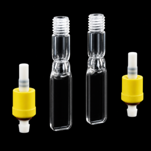 (MQQFL059) Quartz Screw-Top Cuvette, 1 mm path, Valve Closure Assembly, Pack of 2