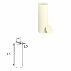 (MQACR356) Cylindrical Alumina Crucible with Lid, Ø40 × 127 mm, 100 mL