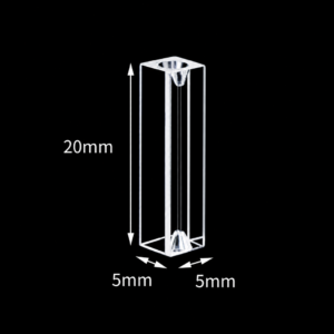 (MQQFL078) Quartz Rectangular Sample Cell, 1 mm path, 20 µL nominal capacity, Funnel-Shaped End Openings