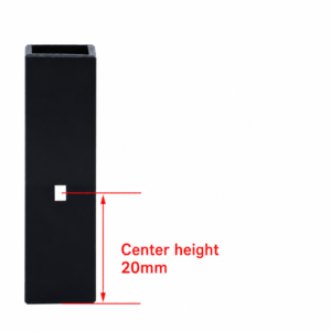 (MQQMC058) Black-Wall Quartz Ultra-Micro Cuvette, 10 mm Path, 50 µL, Z Height 20 mm