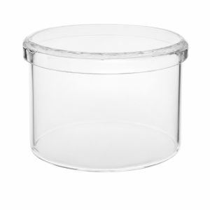 (MQQPD008) Quartz Deep Vessel with Lid, Ø140 × 100 mm, 1 Piece