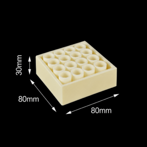 (MQACR211) Alumina Crucible Set, 80 × 80 × 30 mm, 16 Small Crucibles