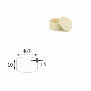 (MQACR342) Cylindrical Alumina Crucible with Lid, Ø20 × 10 mm, 1.5 mL