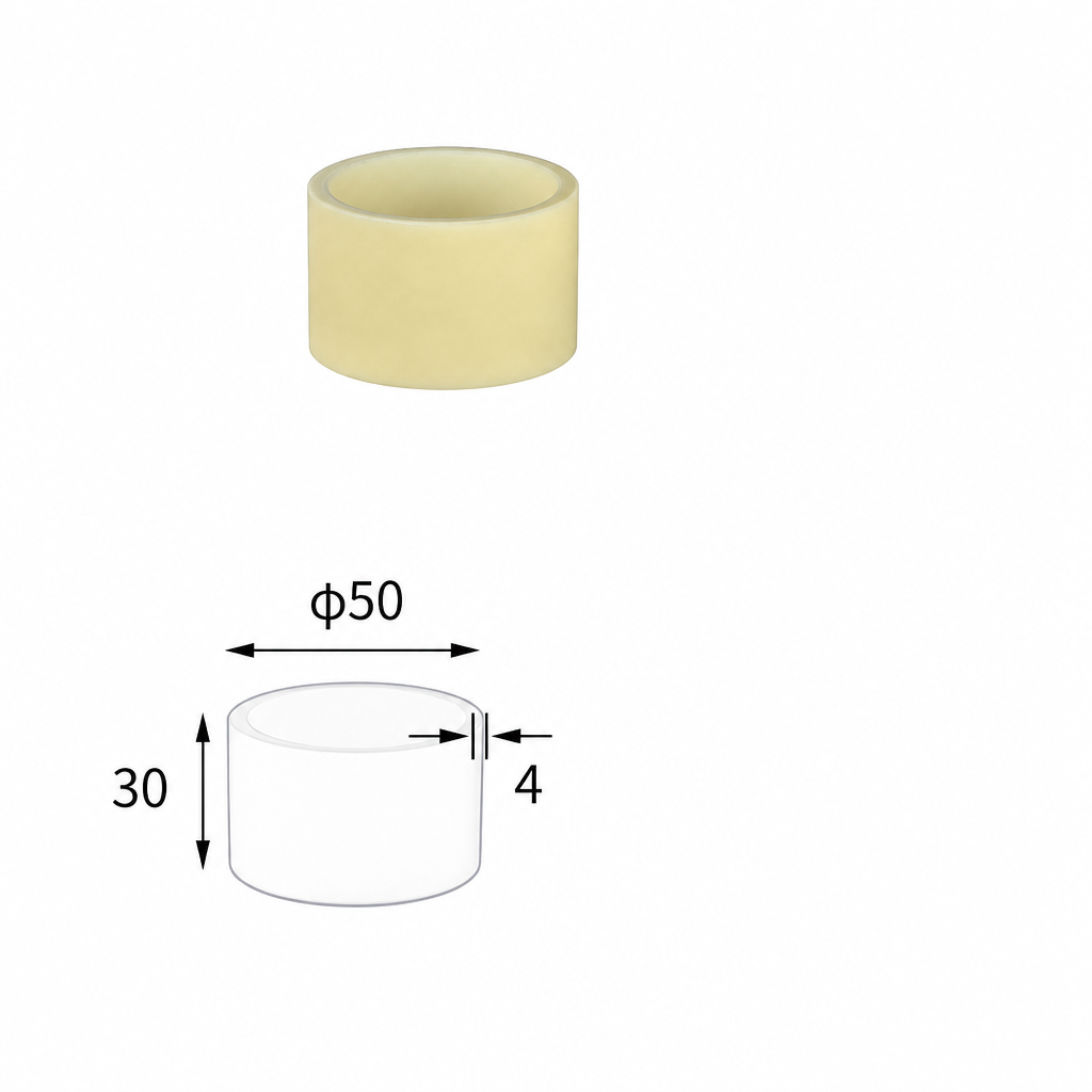 (MQACR394) Cylindrical Alumina Crucible, Ø50 × 30 mm, 35 mL