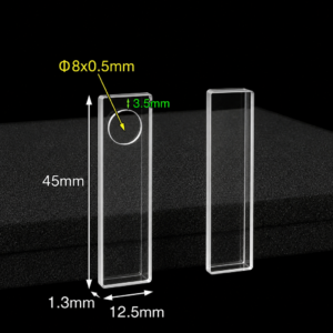 (MQQMC055) Quartz Demountable Cuvette, 0.5 mm path, 25 µL nominal capacity, 8 mm Diameter Recess