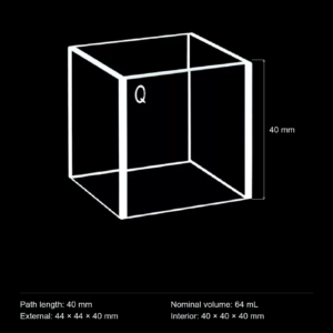 (MQQFC050) Quartz Rectangular Sample Cell, 40 mm Path, 64 mL, Open at Both Ends