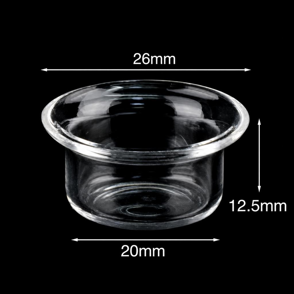 (MQQCR007) Quartz Flanged Crucible, 26 mm Rim Diameter, 2.5 mL, 1 Piece