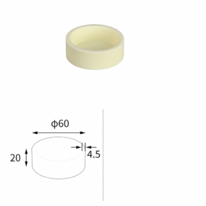 (MQACR467) Cylindrical Alumina Crucible, Ø60 × 20 mm, 31 mL, 1 Piece