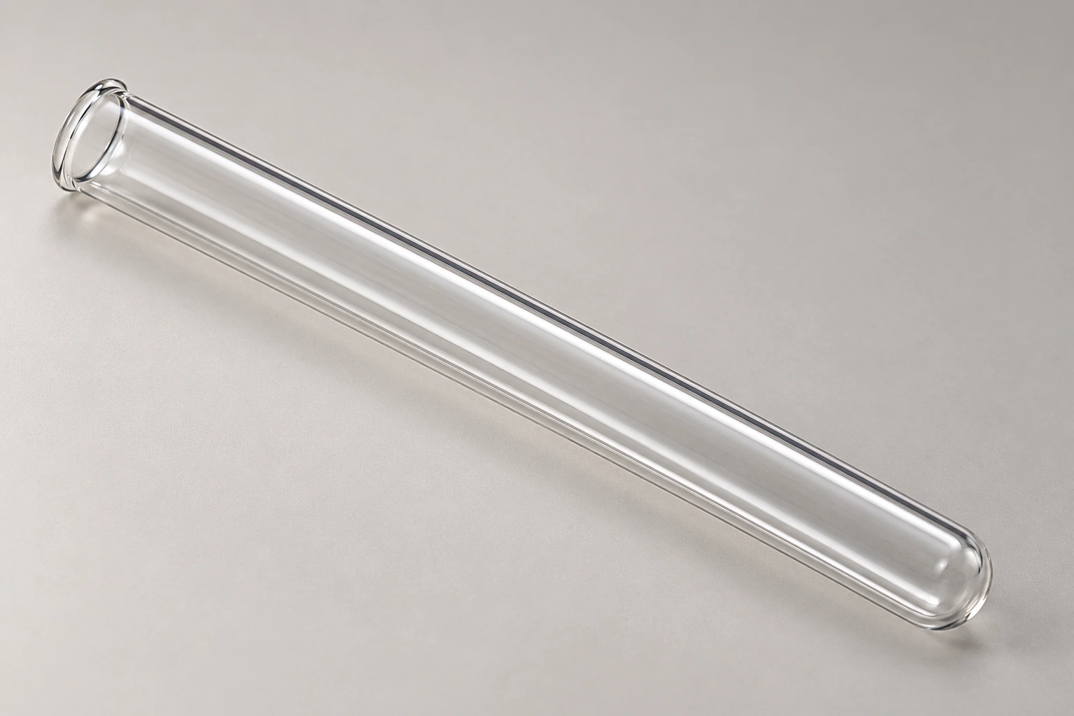 Rolled-Rim Quartz Test Tube: Planning Contact at the Open End
