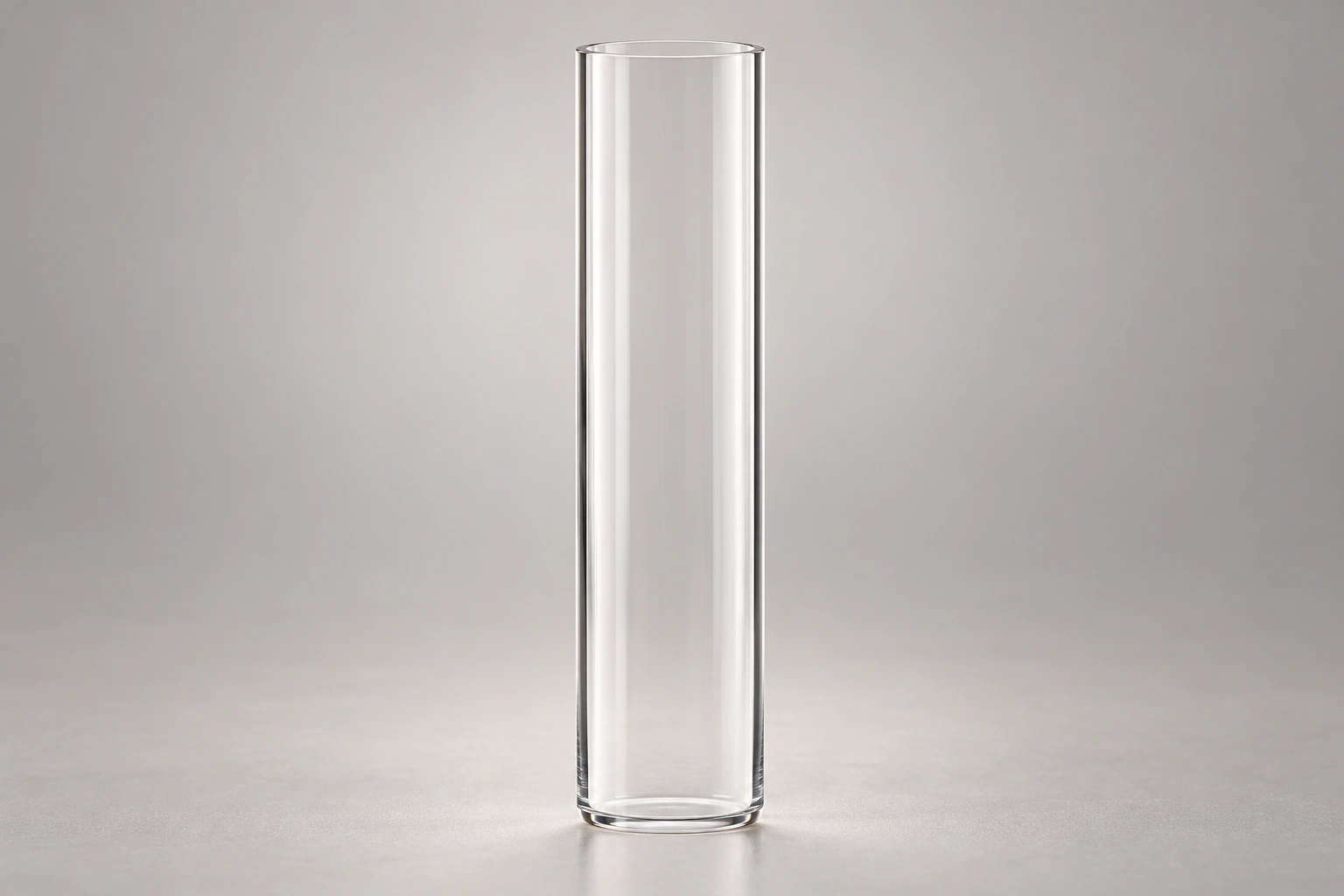 Tall Flat-Bottom Quartz Vessel: Reaching and Supporting a Deep Sample
