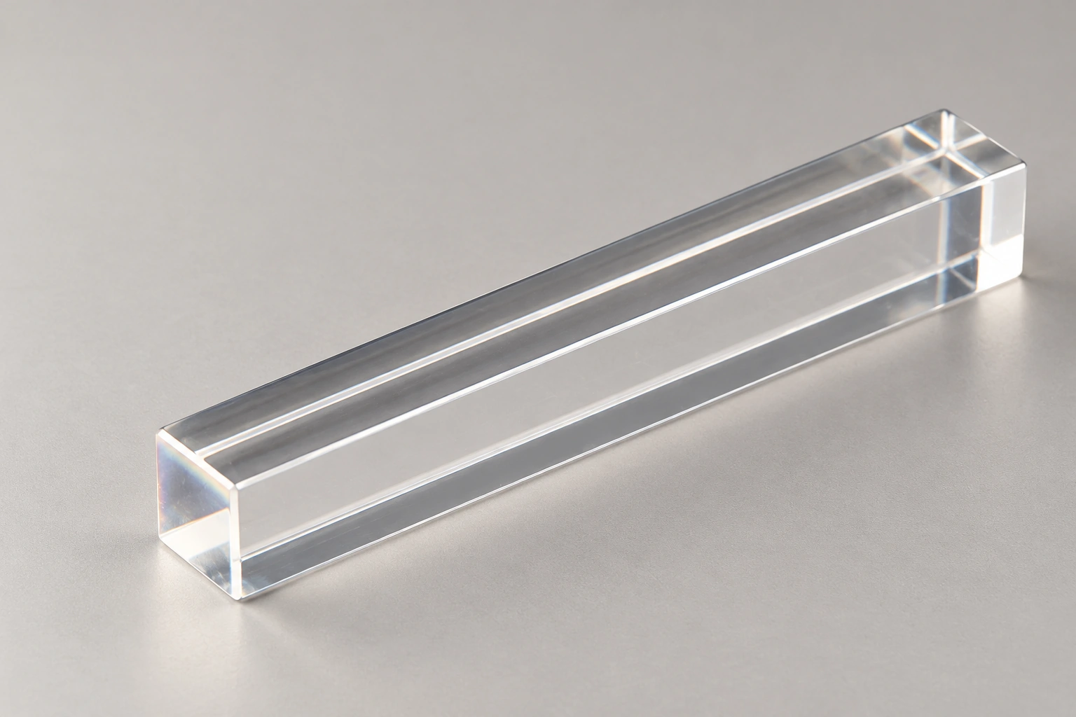 Square Quartz Light-Guide Rod: Separating End Faces from Mounting Areas
