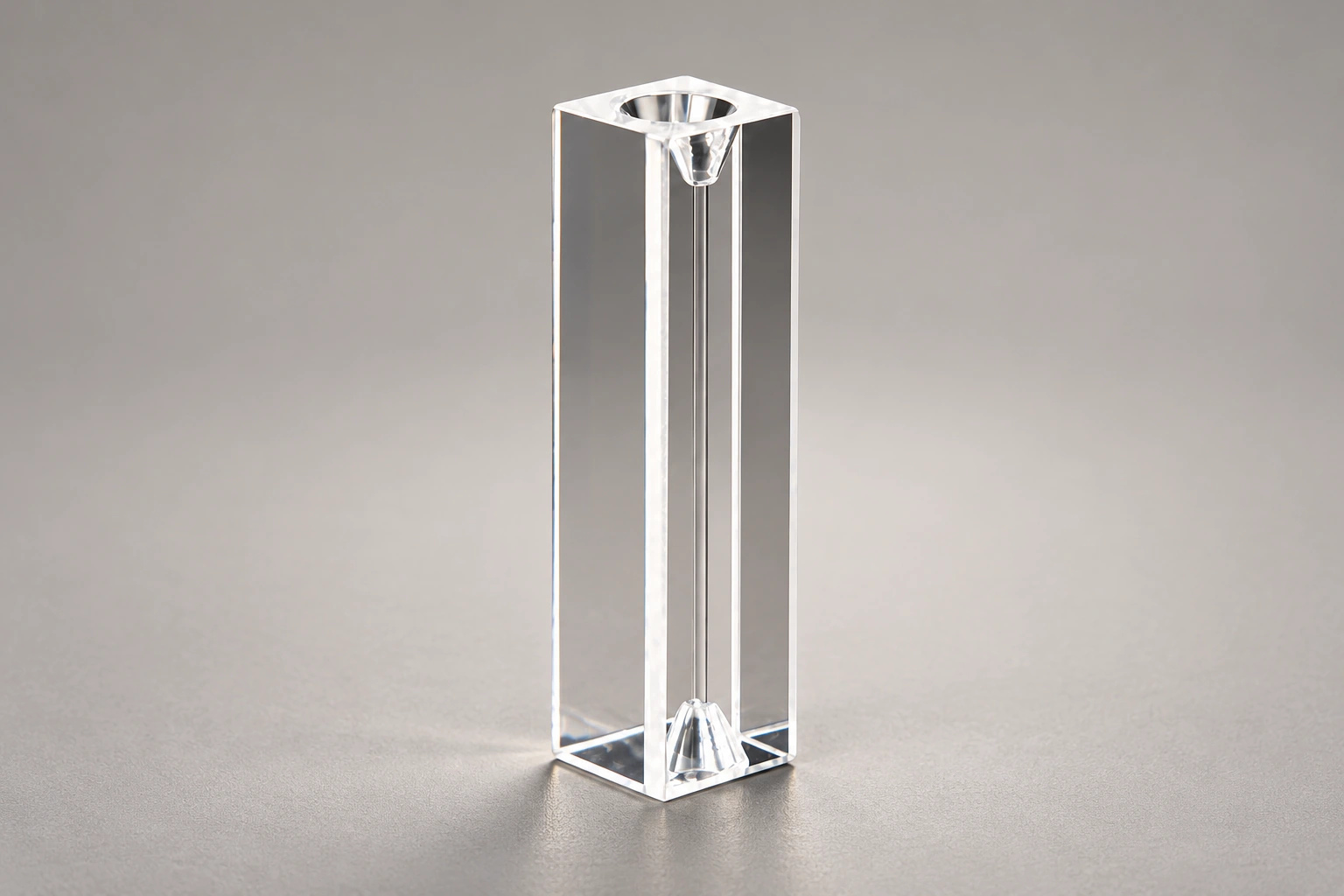 Funnel-End Micro Quartz Cell: Connecting an Expanded Opening to a Small Channel
