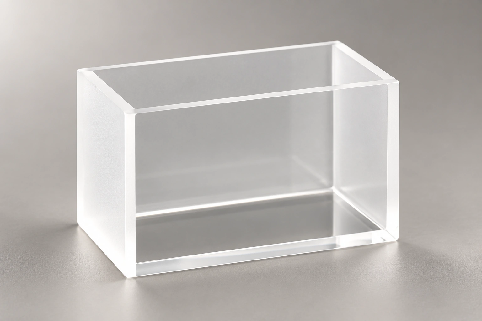 Quartz Cell with Clear Front and Base: Planning Two Adjacent Viewing Directions