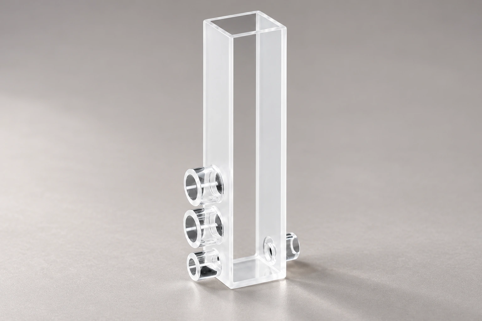 Open-Top Quartz Flow Cell: Planning Direct Access beside the Tube Connections