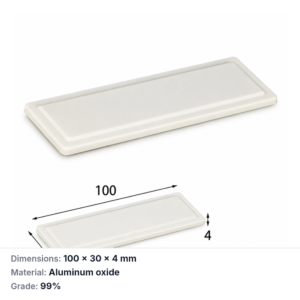 (MQAAC036) Inner-fitting Alumina Crucible Lid, 100 × 30 × 4 mm