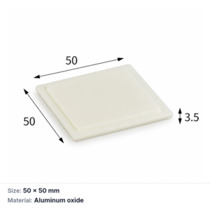 (MQAAC044) Inner-fitting Alumina Crucible Lid, 50 × 50 × 3.5 mm