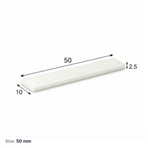 (MQAAC051) Inner-fitting Alumina Crucible Lid, 50 × 10 × 2.5 mm
