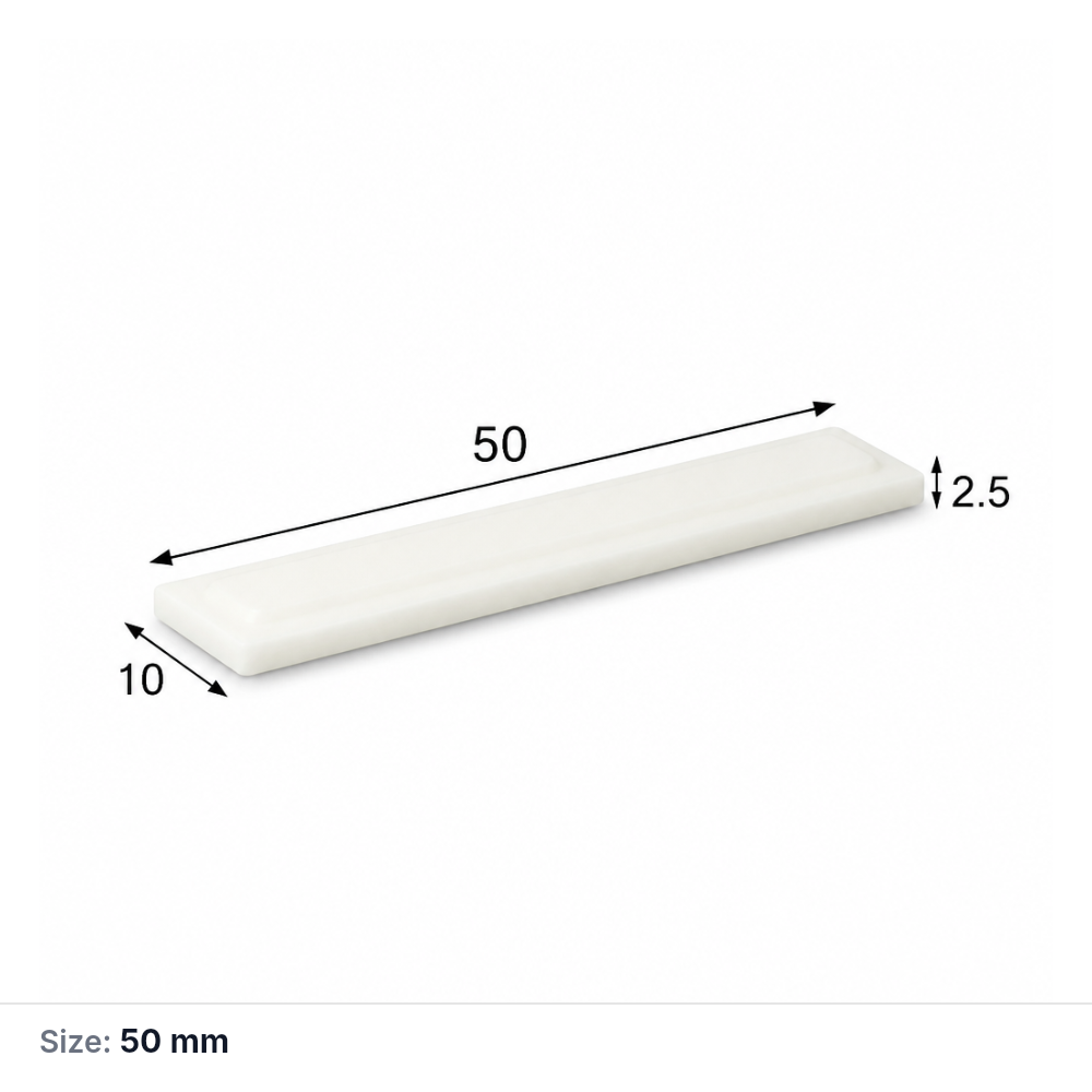 (MQAAC051) Inner-fitting Alumina Crucible Lid, 50 × 10 × 2.5 mm