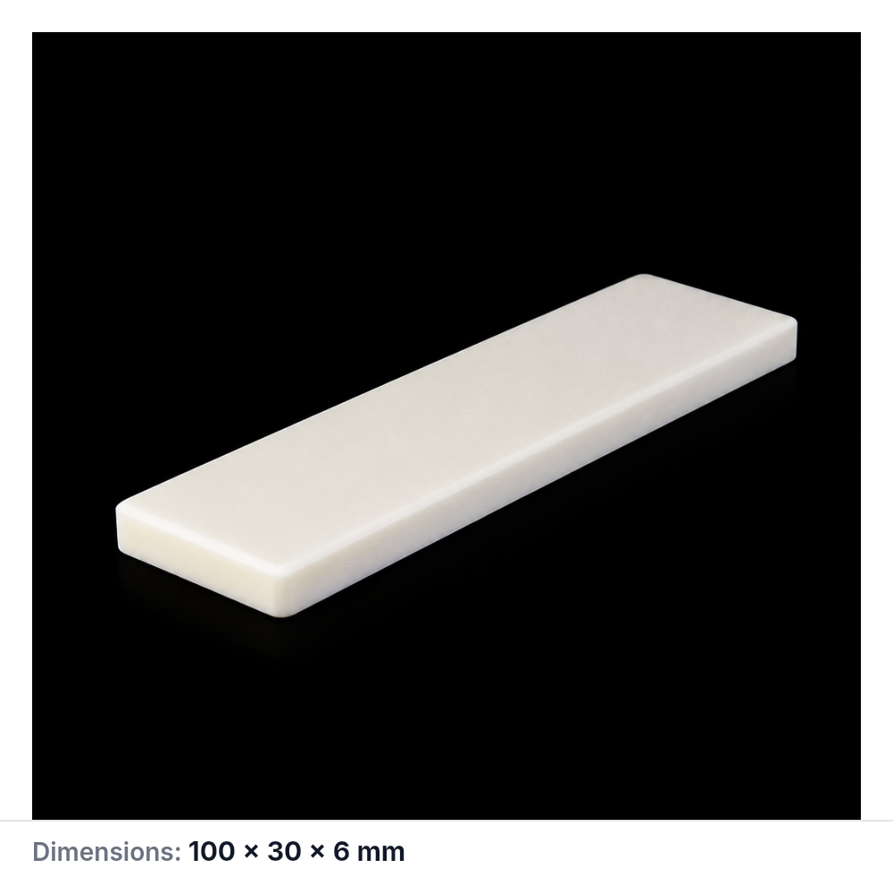 (MQAAC054) Alumina Setter Plate, 100 × 30 × 6 mm