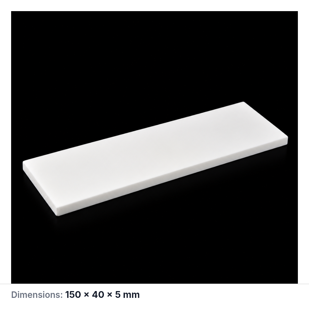 (MQAAC055) Alumina Setter Plate, 150 × 40 × 5 mm